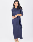 NAOMI DRESS 3/4 SLEEVES (NAVY) - Dress - Yakira Bella