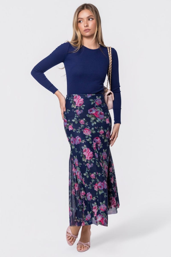 Natalia Skirt (Black Ground) - Skirt - Yakira Bella
