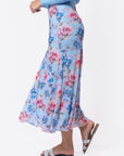 Natalia Skirt (Blue Flower) - Skirt - Yakira Bella
