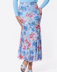 Natalia Skirt (Blue Flower) - Skirt - Yakira Bella