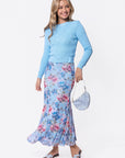 Natalia Skirt (Blue Flower) - Skirt - Yakira Bella