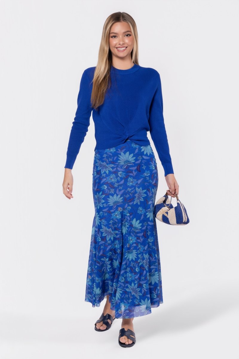 Natalia Skirt (Blue Pattern) - Skirt - Yakira Bella