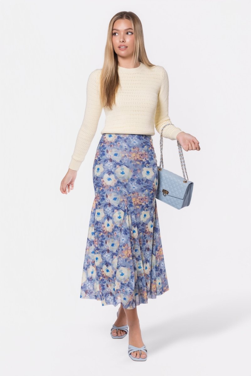 Natalia Skirt (Blue/Yellow) - Skirt - Yakira Bella
