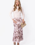 Natalia Skirt (Brown Flower) - Skirt - Yakira Bella