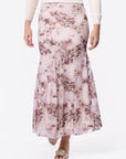 Natalia Skirt (Brown Flower) - Skirt - Yakira Bella