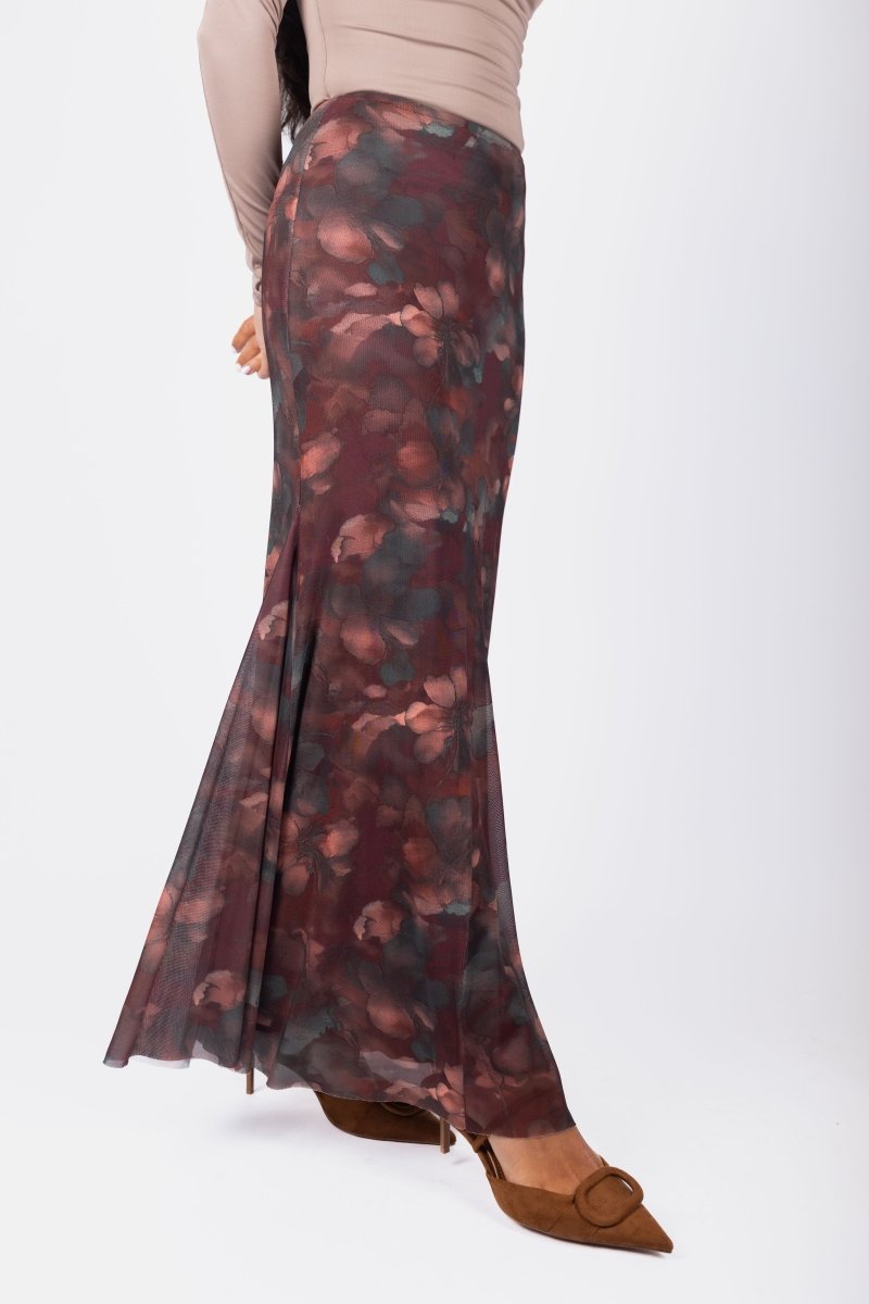 Natalia Skirt (Burgundy) - Skirt - Yakira Bella