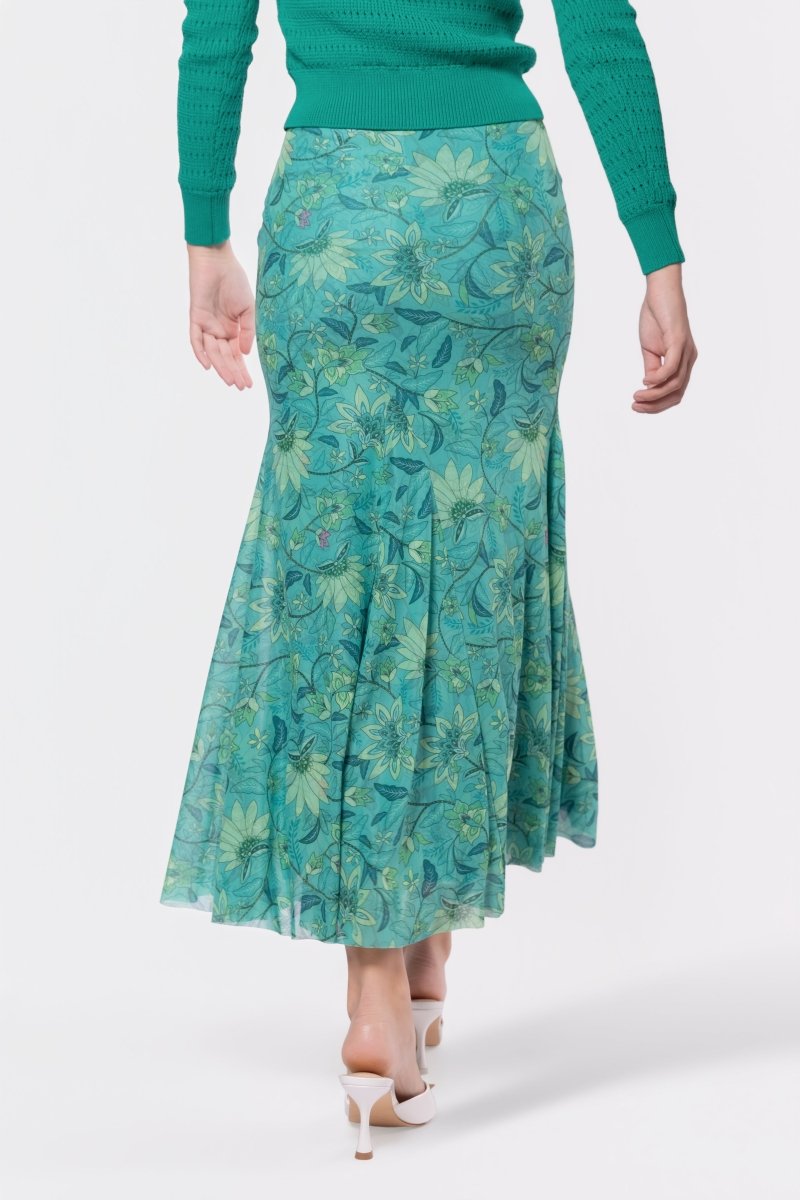Natalia Skirt (Green Pattern) - Skirt - Yakira Bella