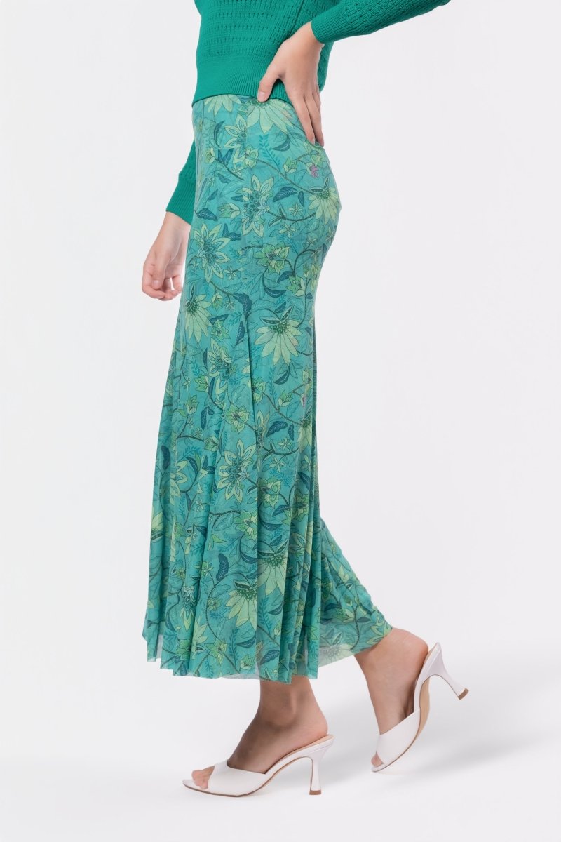 Natalia Skirt (Green Pattern) - Skirt - Yakira Bella