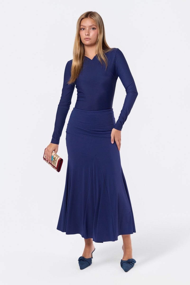 Natalia Skirt (Navy Solid) - Skirt - Yakira Bella
