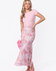 Natalia Skirt (Pink Flower) - Skirt - Yakira Bella