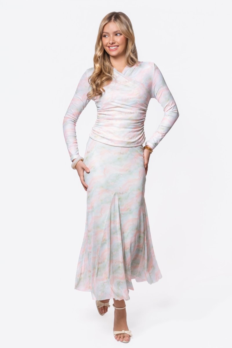 Natalia Skirt (Pink/Green) - Skirt - Yakira Bella