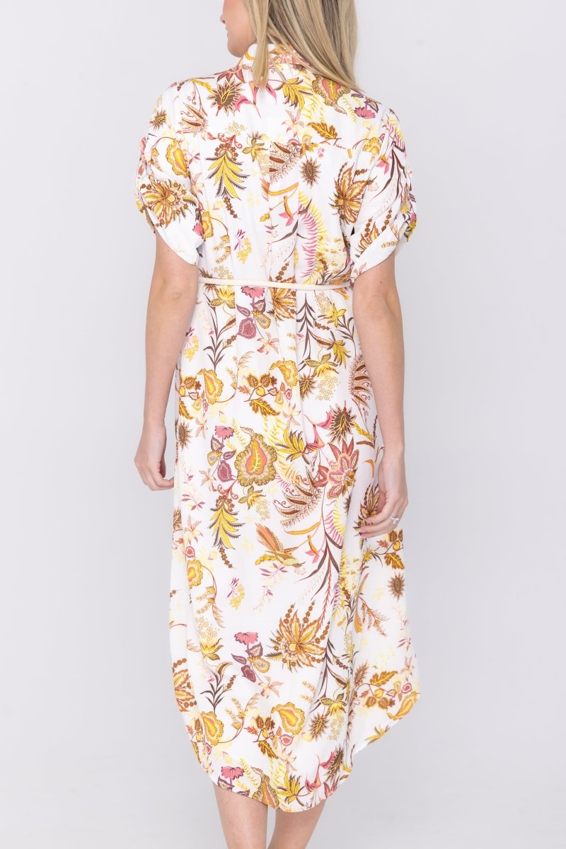 Natalie Dress (White Pattern) - Dress - Yakira Bella