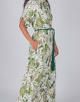 NATALIE DRESS (WHITE/GREEN) - Dress - Yakira Bella