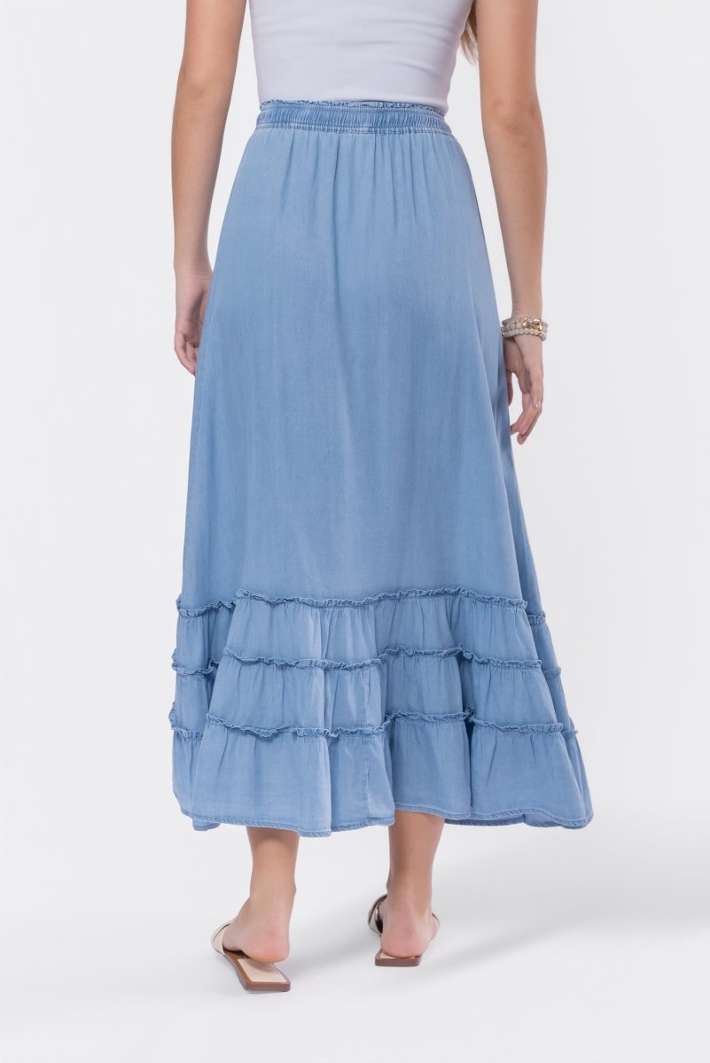 Nell Skirt (Chambray) - Skirt - Yakira Bella