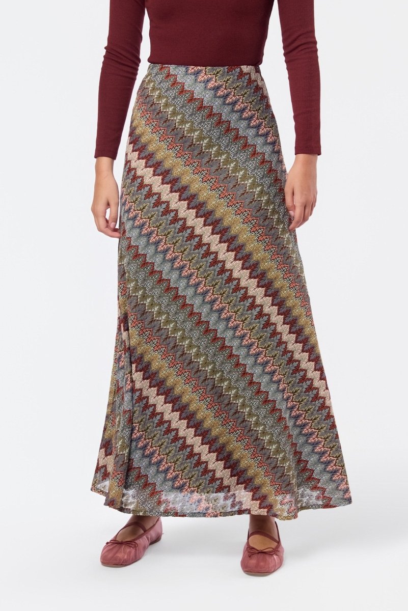 Nico Skirt (Brown Multi) - Skirt - Yakira Bella