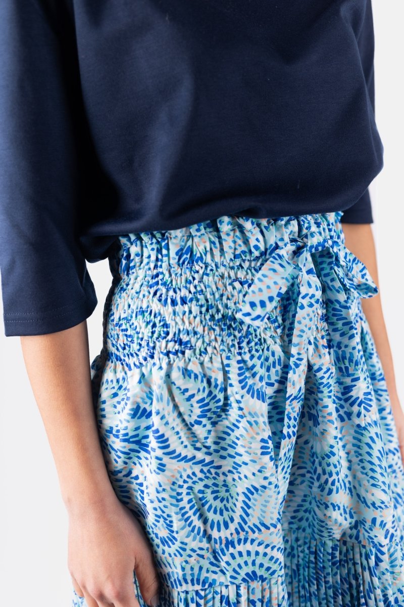 NINA SKIRT 20&quot; (BLUE PATTERN) - Skirt - Yakira Bella