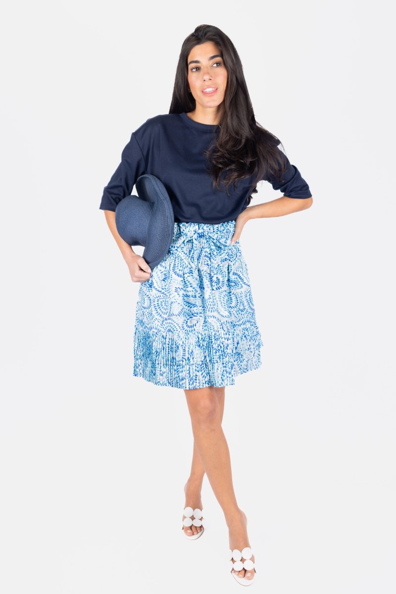 NINA SKIRT 20" (BLUE PATTERN) - Skirt - Yakira Bella