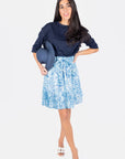 NINA SKIRT 20" (BLUE PATTERN) - Skirt - Yakira Bella