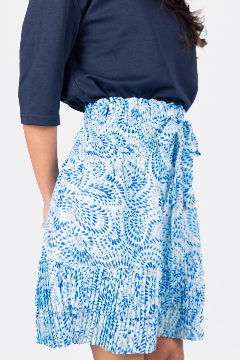 NINA SKIRT 20&quot; (BLUE PATTERN) - Skirt - Yakira Bella