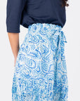 NINA SKIRT 20" (BLUE PATTERN) - Skirt - Yakira Bella