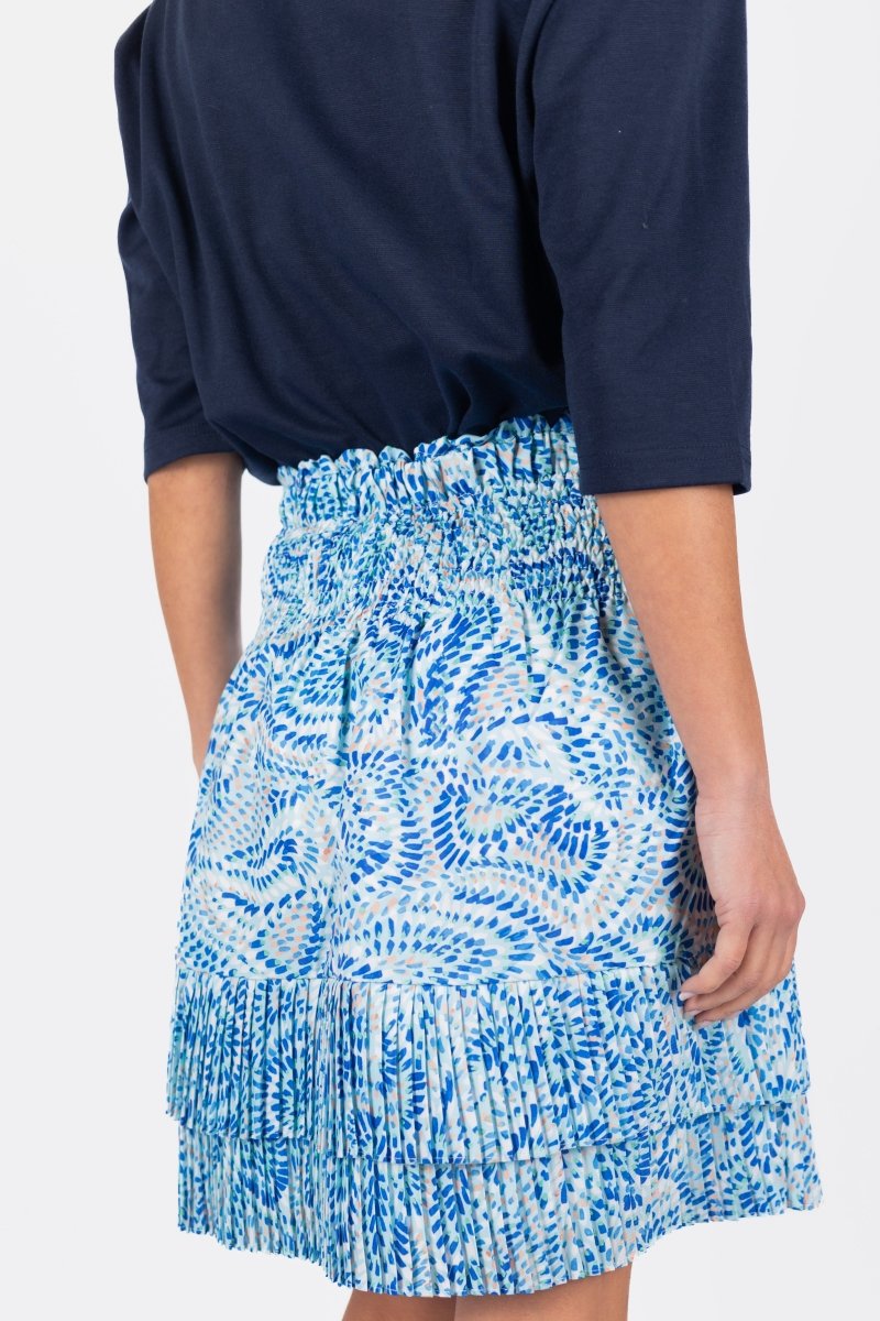 NINA SKIRT 20&quot; (BLUE PATTERN) - Skirt - Yakira Bella