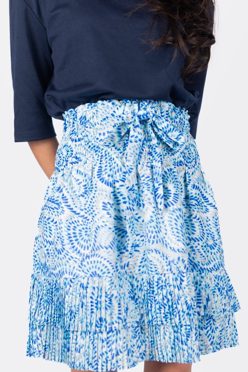 NINA SKIRT 20&quot; (BLUE PATTERN) - Skirt - Yakira Bella