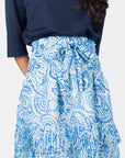 NINA SKIRT 20" (BLUE PATTERN) - Skirt - Yakira Bella