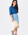 NINA SKIRT 23" (BLUE PATTERN) - Skirt - Yakira Bella