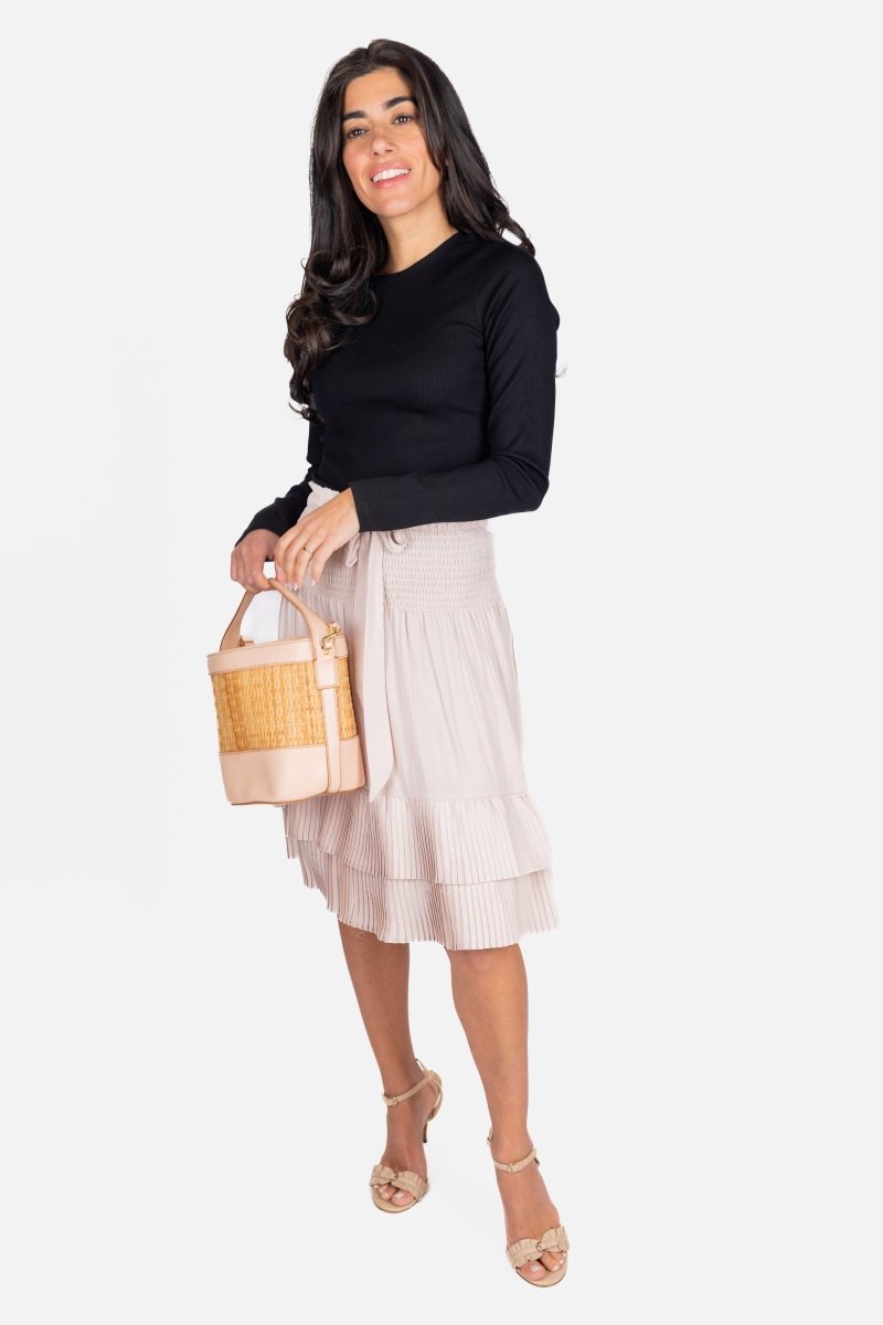 NINA SKIRT 23" (KHAKI) - Skirt - Yakira Bella