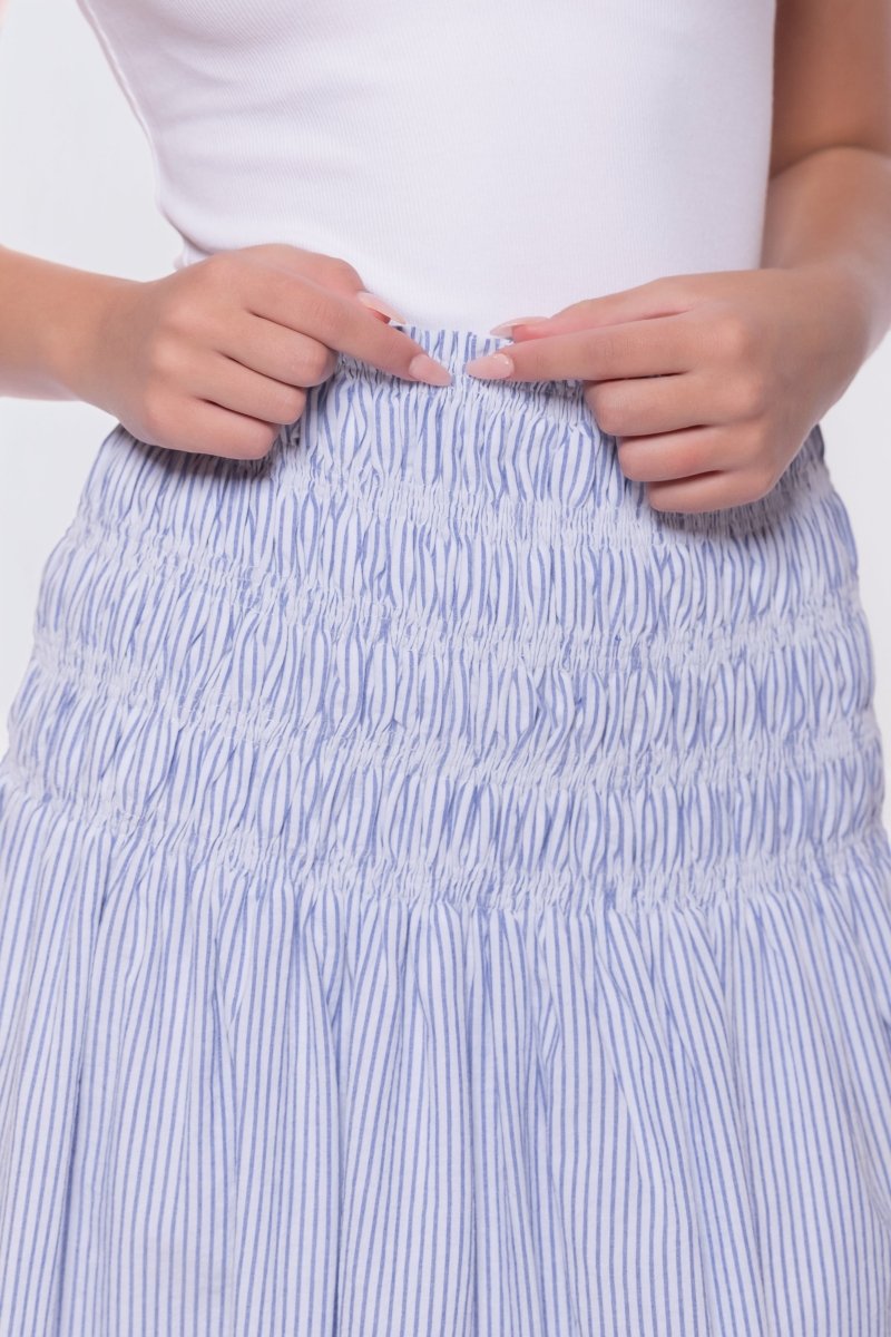 Noelle Skirt (Blue Stripe) - Skirt - Yakira Bella