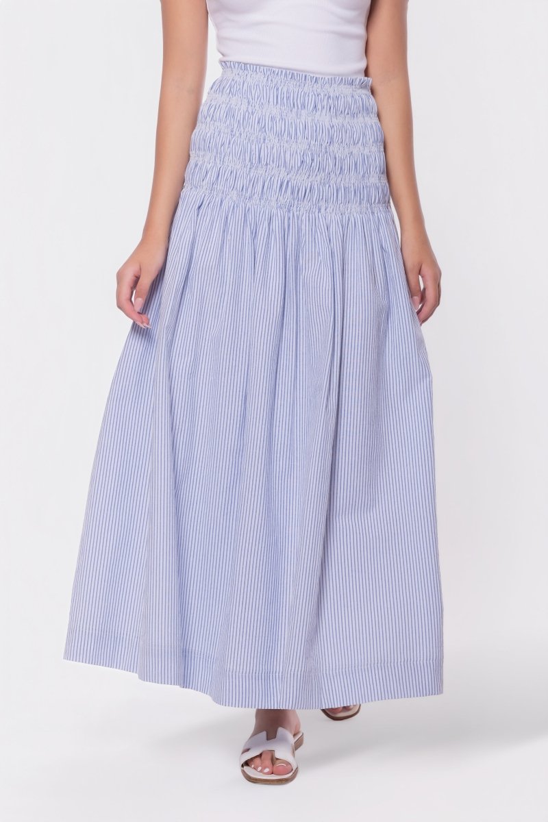 Noelle Skirt (Blue Stripe) - Skirt - Yakira Bella