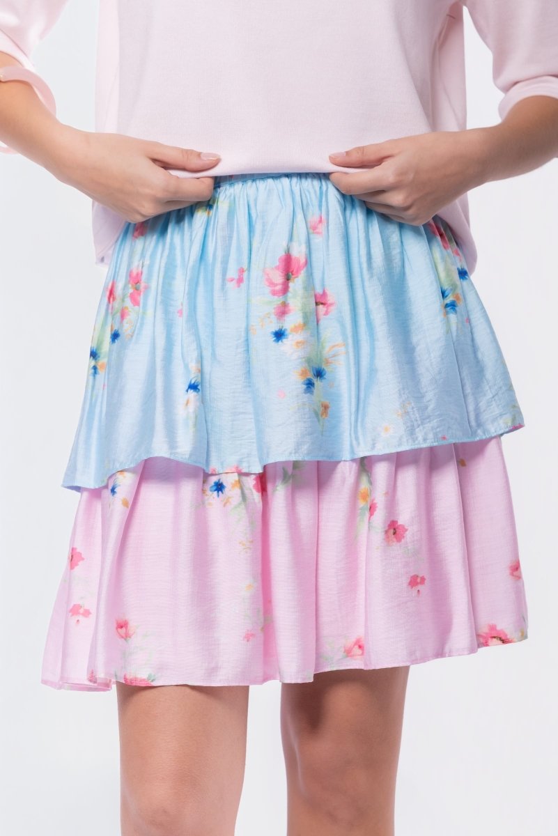 Nora Skirt 20" (Blue Pink) - Skirt - Yakira Bella