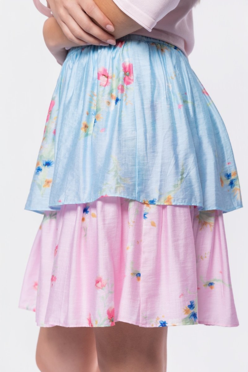 Nora Skirt 20" (Blue Pink) - Skirt - Yakira Bella