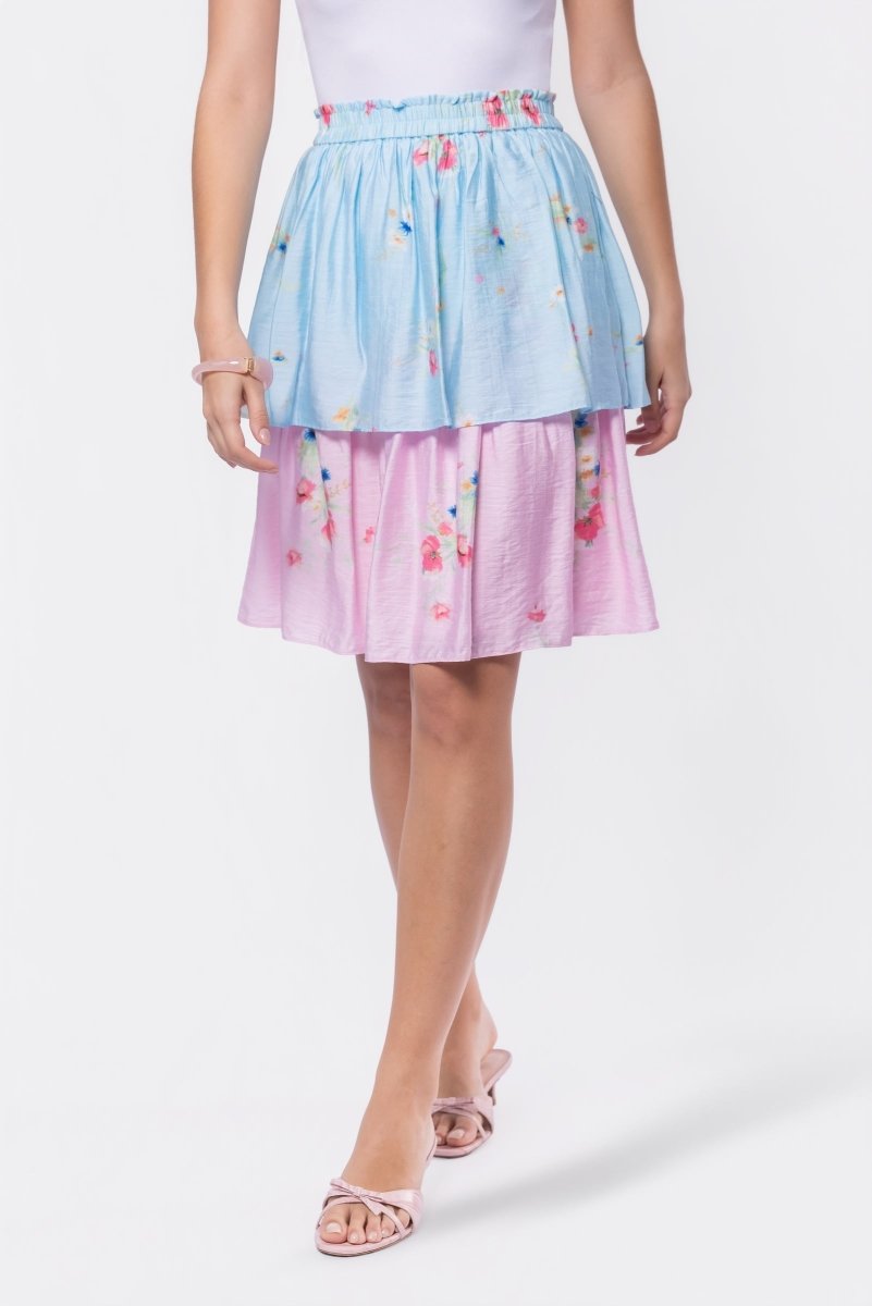 Nora Skirt 23" (Blue Pink) - Skirt - Yakira Bella