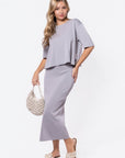 Nova Skirt (Light Grey) - Skirt - Yakira Bella