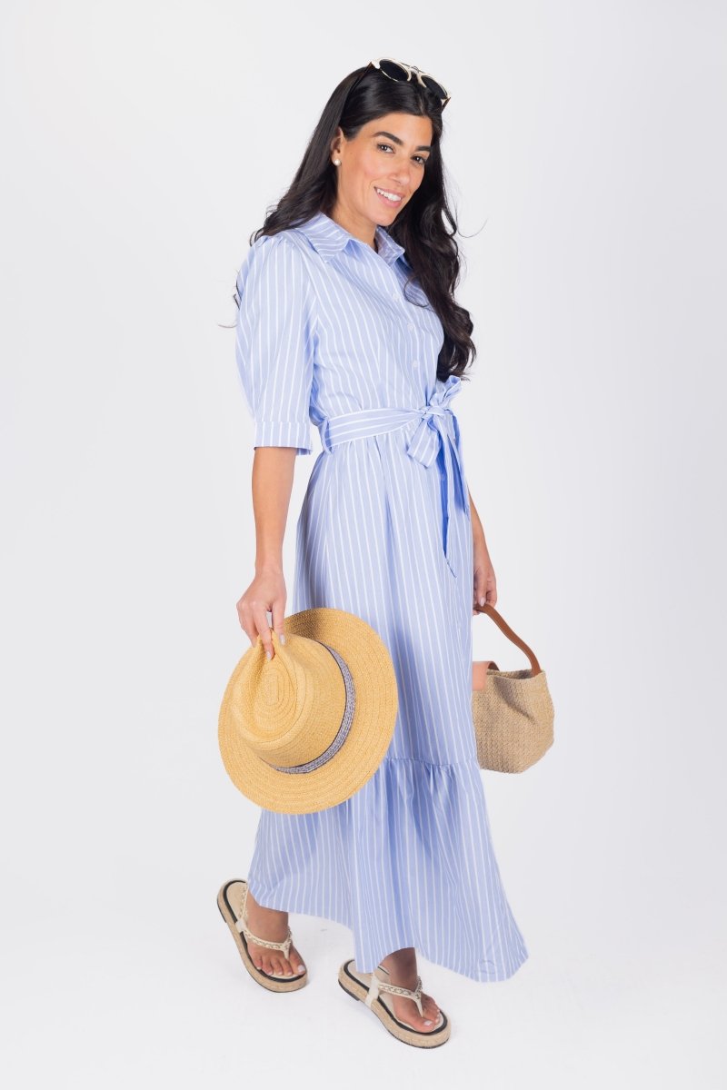 NYLAH DRESS (BLUE STRIPE) - Dress - Yakira Bella