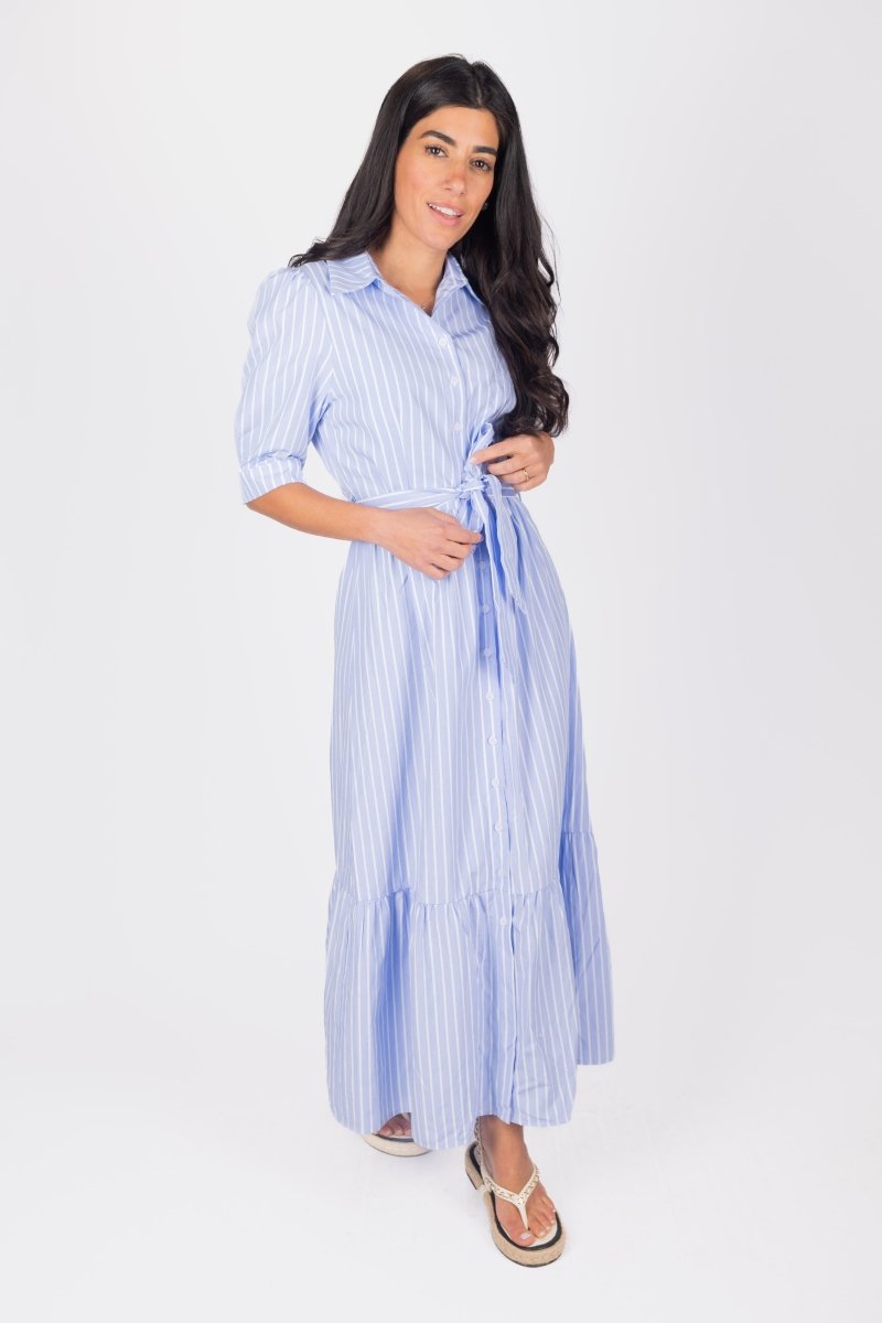 NYLAH DRESS (BLUE STRIPE) - Dress - Yakira Bella