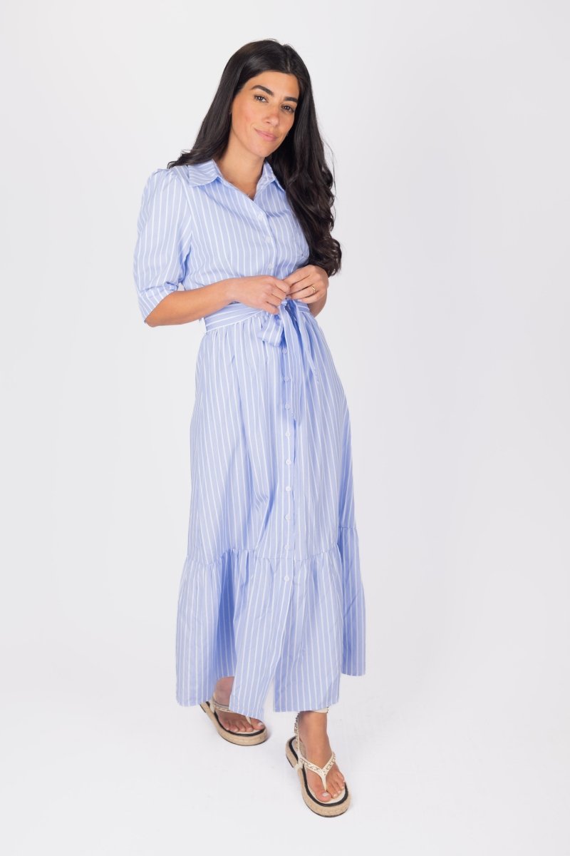 NYLAH DRESS (BLUE STRIPE) - Dress - Yakira Bella