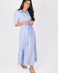 NYLAH DRESS (BLUE STRIPE) - Dress - Yakira Bella