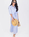 NYLAH DRESS (BLUE STRIPE) - Dress - Yakira Bella