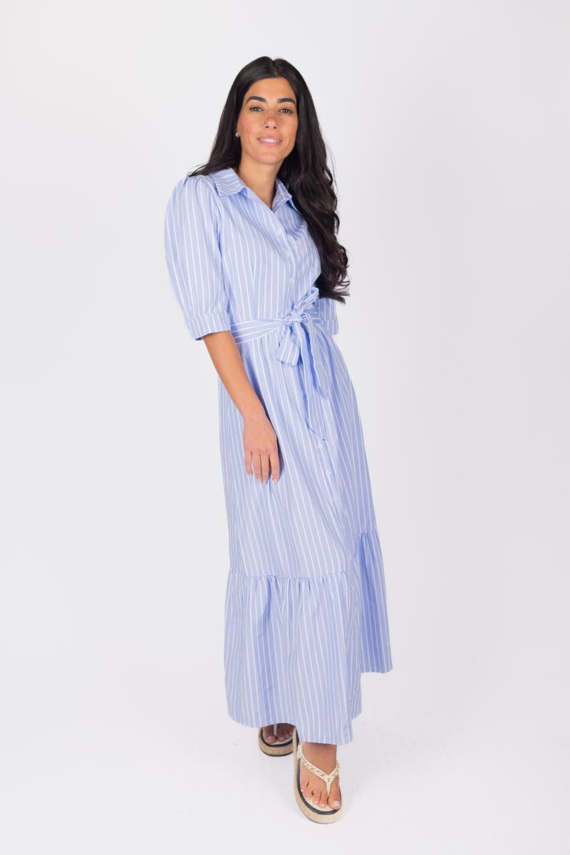 NYLAH DRESS (BLUE STRIPE) - Dress - Yakira Bella