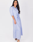 NYLAH DRESS (BLUE STRIPE) - Dress - Yakira Bella