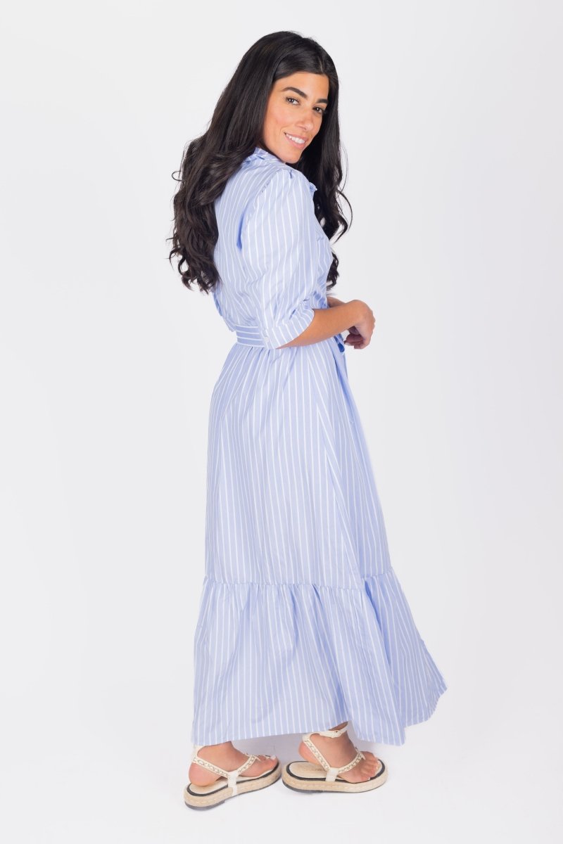 NYLAH DRESS (BLUE STRIPE) - Dress - Yakira Bella