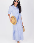 NYLAH DRESS (BLUE STRIPE) - Dress - Yakira Bella