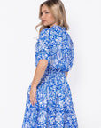 Olivia Dress 39" (Blue Pattern) - Dress - Yakira Bella