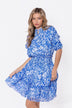 Olivia Dress 39" (Blue Pattern)