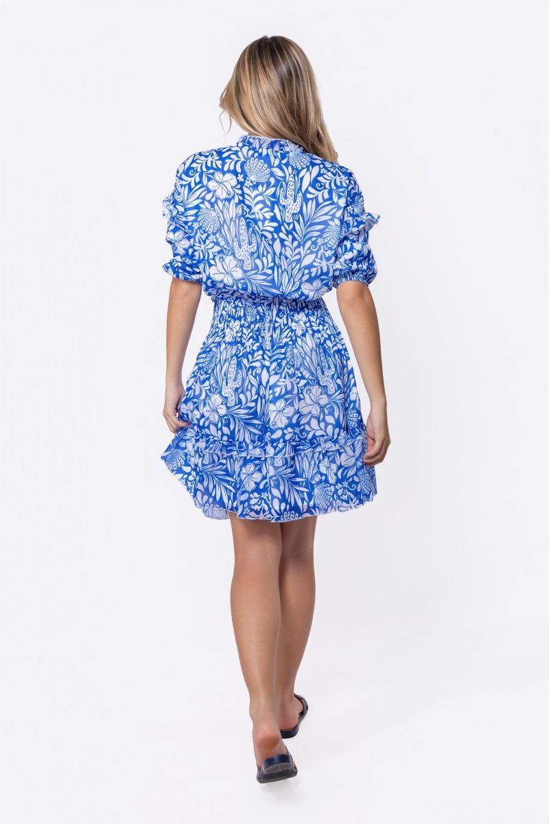 Olivia Dress 39" (Blue Pattern) - Dress - Yakira Bella