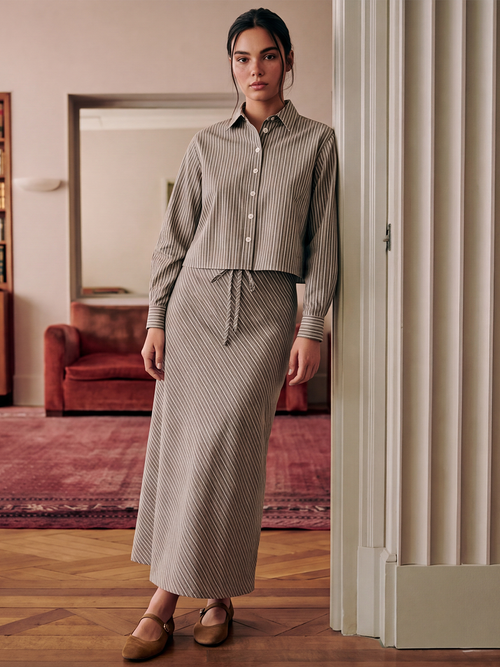 Anita Top (Brown/Sage) + Anita Skirt (Brown/Sage)