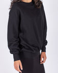 OVERSIZED CREWNECK SWEATSHIRT (BLACK) - Top - Yakira Bella