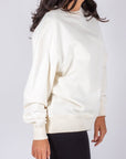 OVERSIZED CREWNECK SWEATSHIRT (IVORY) - Top - Yakira Bella